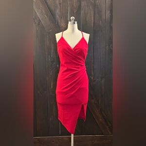 Lulus Elegant Red Wrap Dress